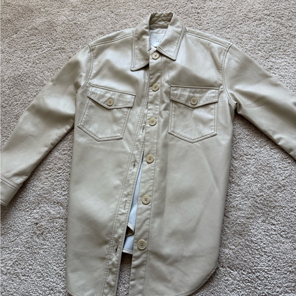 NWOT Aritzia Leather Shirt Jacket
